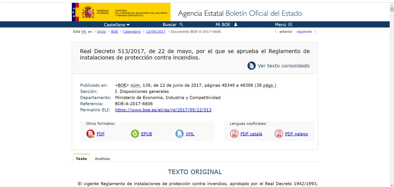 Reglamento Contra Incendios